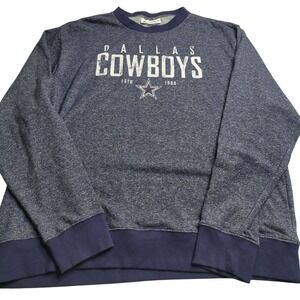 Dallas Cowboys Authentic Long Sleeve Crew Neck Sweatshirt Men's 2XL Blue NFL
